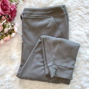 Patagonia Women's Grey Fleece Jogger Drawstring Pants Size XL